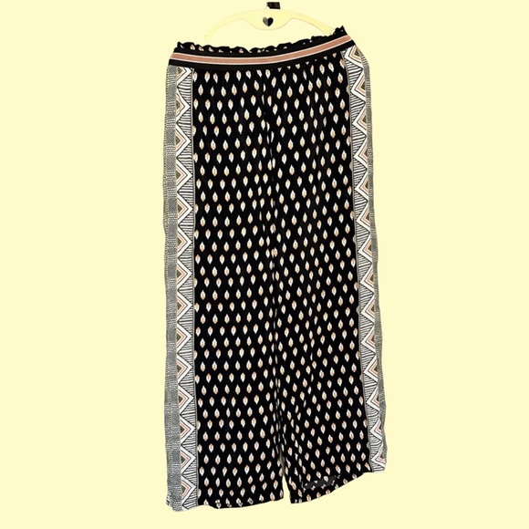 Maeve Black and White Wide Leg Pants - Picture 1 of 8